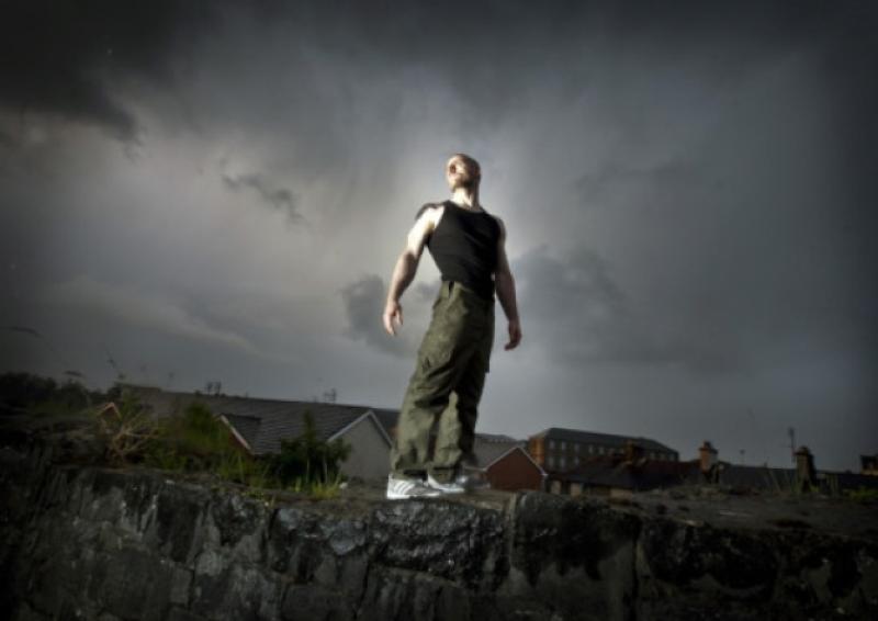 Limerick's own Barry Burke - Bazzy B - a dancer and teacher who is playing C�chulainn in the retelling of The Tain - a Made in Limerick project