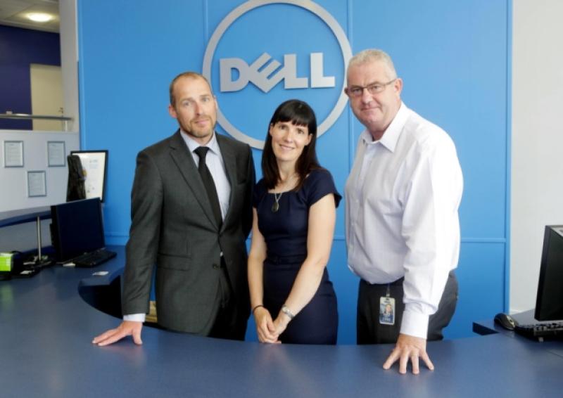 Ronan Foley, Project Management Institute; Verena Tarpey, Rape Crisis MidWest, and  Denis Kelly, Dell, at the PM4LIFE event in Dell Limerick. Picture: Brian Arthur/ Press 22.