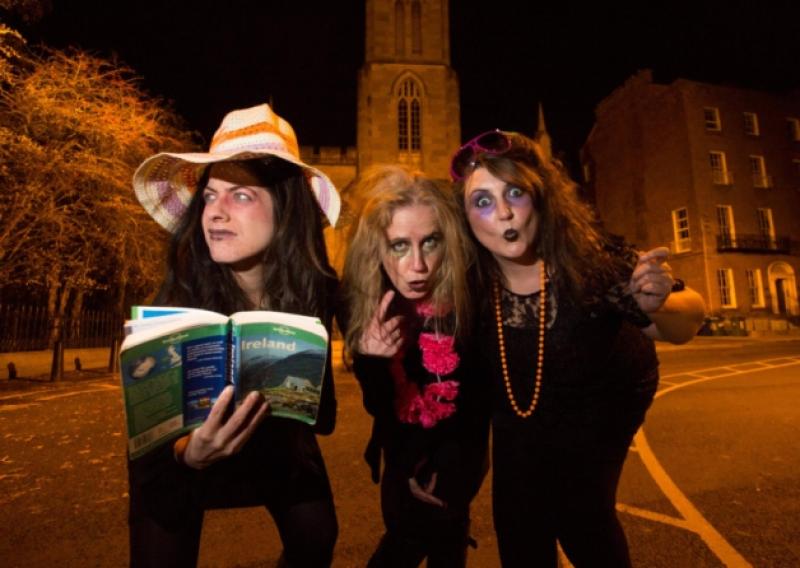 Joanne Ryan, Cora Fenton and Marie Boylan in the Weyward Sisters, which takes place this Saturday in the HUB. Picture: Alan Place