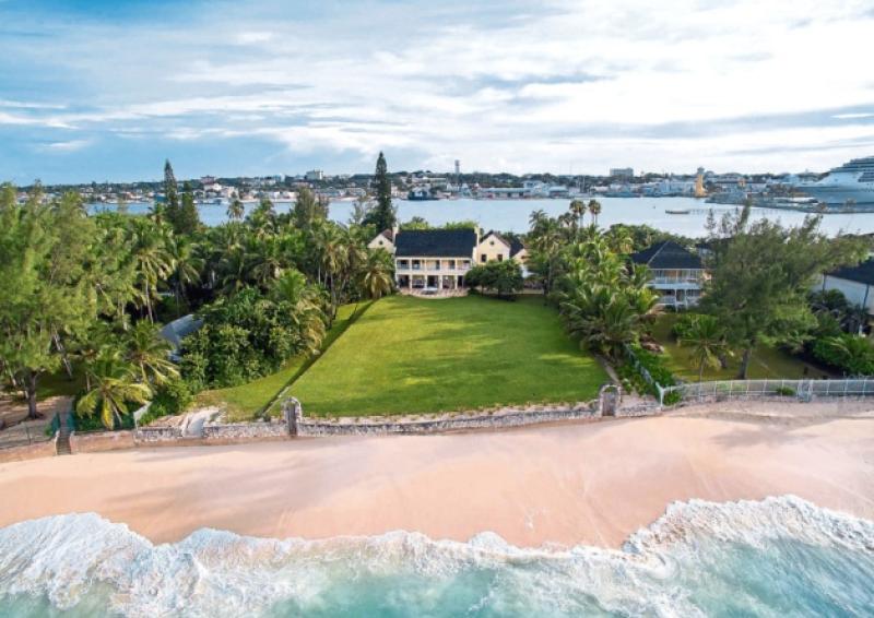 Room with a view: Kilkee House on Paradise Island in the Bahamas  once owned by Richard Harris  will go under the hammer at auction this week. The property was named after his summer holidays spent in Clare but was sold by his family in 2005