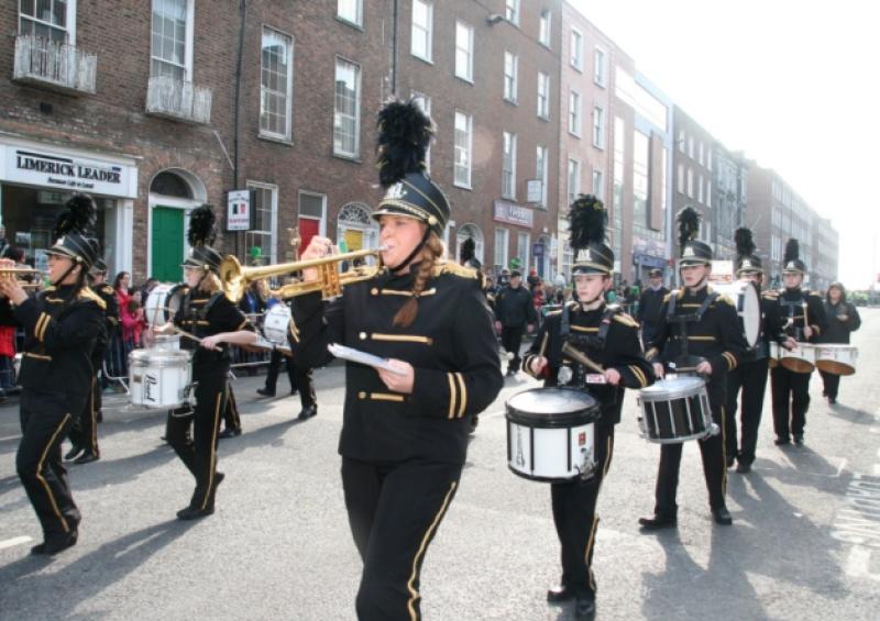 The Limerick City Rhythm Band proved a hit in two St Patrick's Day parades. On Sunday, they triumphed at the Birming-ham St Patrick's festival, and they also won Best Musical Performance in Limerick this week. Picture: Adrian Butler