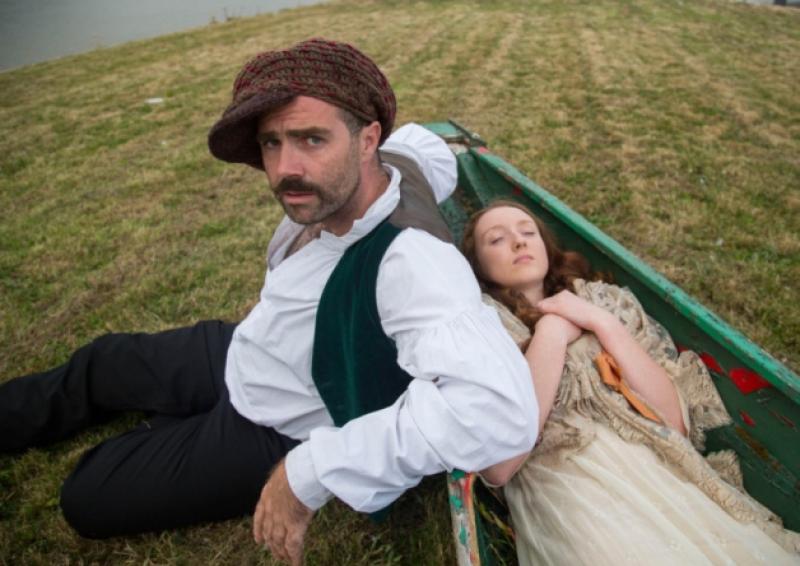 Alan Placess picture shows Patrick Ryan and Laura Carey at the launch of new play The Colleen Bawn Trials, running this week in Shannon Rowing Club and below, John Greenwood, Anne-Marie Morrin, Joan Sheehy and Art O'Laoire, the team who developed the play