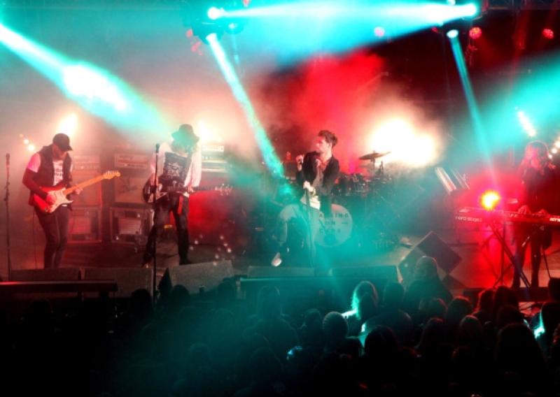 Dingle band Walking On Cars return to Limericks Big Top venue in the Milk Market for a sold out show this Sunday night, scene of a similar show in March of this year, as above