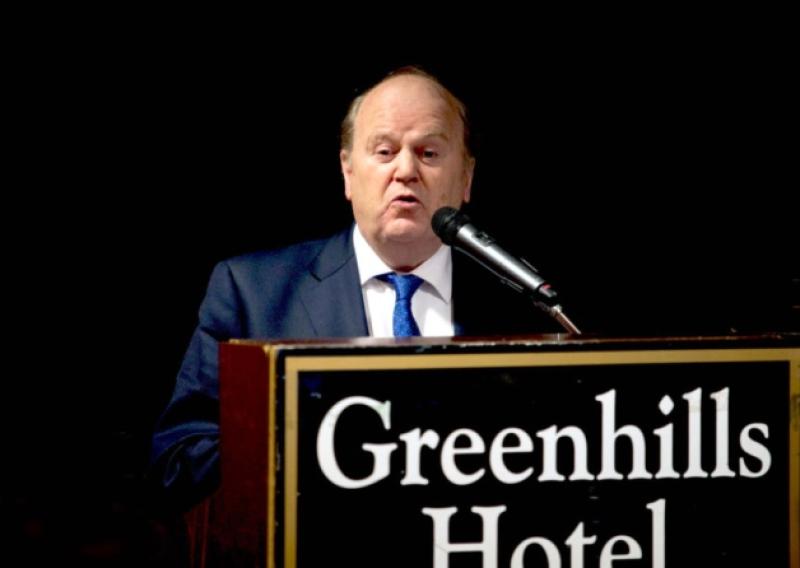 Minister Michael Noonan, speaking at the Limerick Shannon Rotary Club lunch in the Greenhillsa, revealed that Regeneron are onsidering opening a second Limerick plant with the potential to create another 200 jobs. Picture: Keith Wiseman