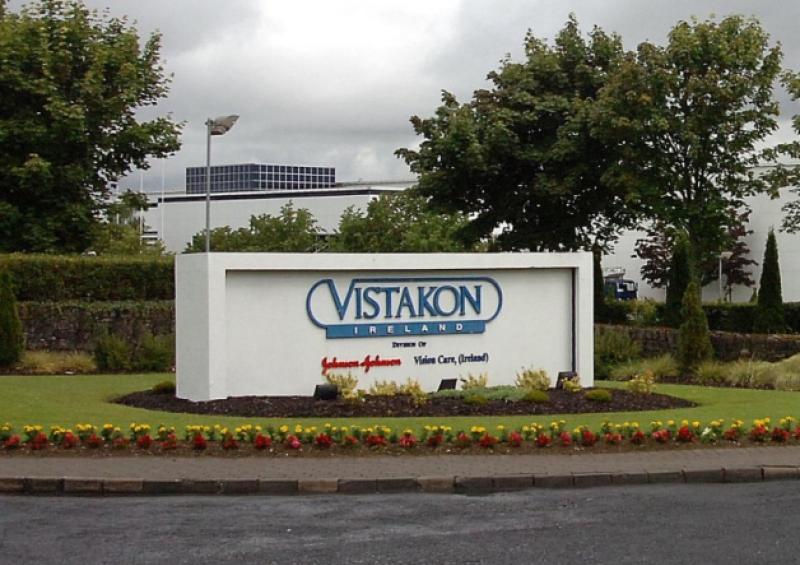 200 new jobs have been announced at Vistakon in Plassey, below, at Vistakon were: Barry O Sullivan, manager J&J Vision Care, Michael Alleva J&J, Alex Gorsky J&J CEO, Finance Minister Michael Noonan, Kathy Wengel, J&J and Mark Benson J&J