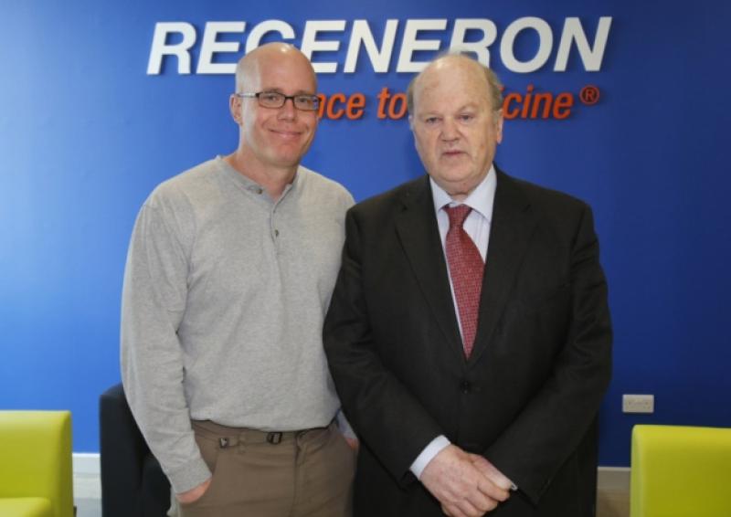 Regeneron's Dan van Plew and finance minister Michael Noonan at a previous announcement in the facility in Raheen