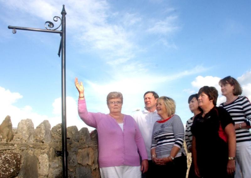 Missing: Pallasgreen Tidy Towns committee members Kathleen Greene, Tom ODonnell, Mary Dillon, Joanne Linnane, Teresa Harding and Breda O'Dwyer beside the hanging flower basket stand outside St Columba's Cemetery in Pallasgreen