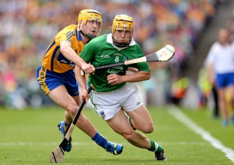 Paul Browne, Limerick, in action against Clare's Colm Galvin in Croke Park on Sunday