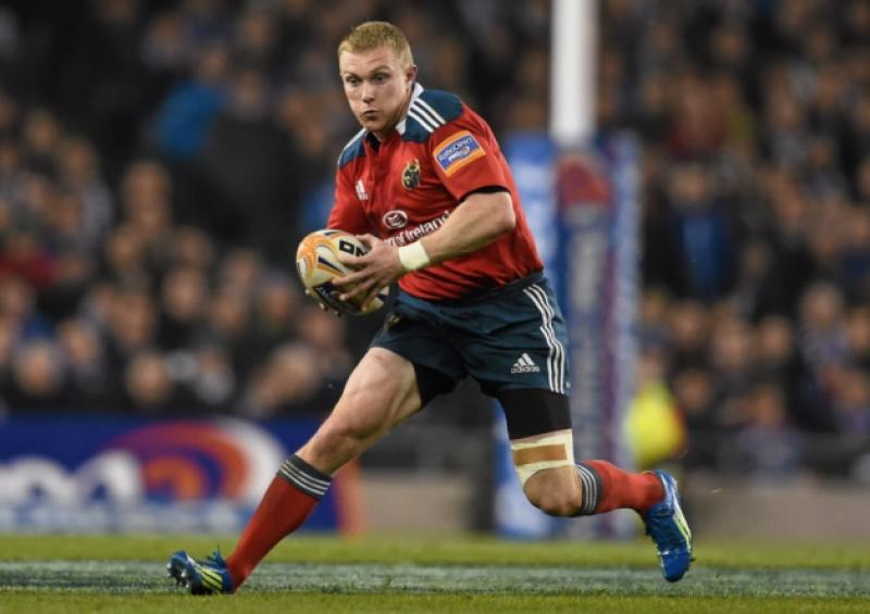 Munster's Keith Earls in action against Leinster in their RaboDirect PRO12 clash at the Aviva Stadium on Saturday night