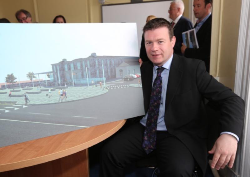 Minister Alan Kelly unveiling plans in May for the redevelopment of Colbert Station. Picture Liam Burke/Press 22