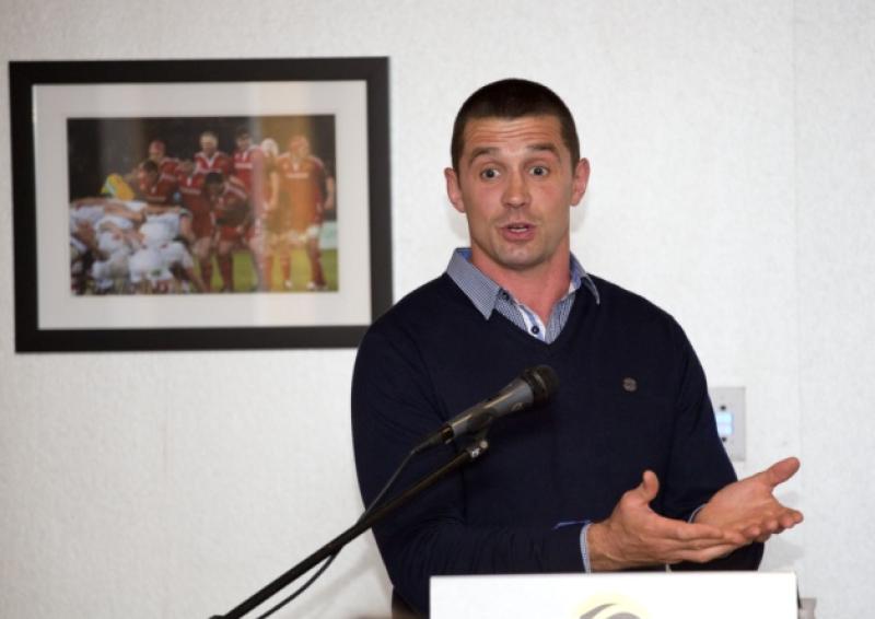 Alan Quinlan speaking at The Strand in Limerick.�Picture: Alan Place