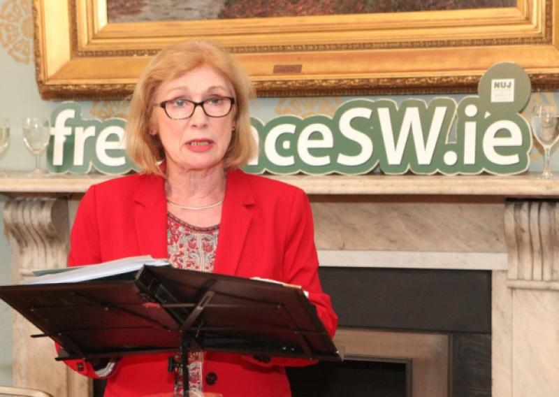 Minister for Education and Skills Jan O'Sullivan launching the freelance directory produced by the South-West branch of the NUJ. Picture: Dave Gaynor