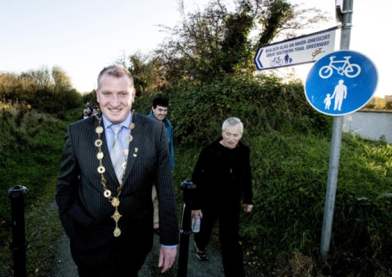 The council is take over the management of the Great Southern Trail. Mayor of Limerick, Cllr Liam Galvin, joined members of the local community in Newcastle West on�Saturday to celebrate 25 years of management of the greenway.Pictire: Keith Wiseman