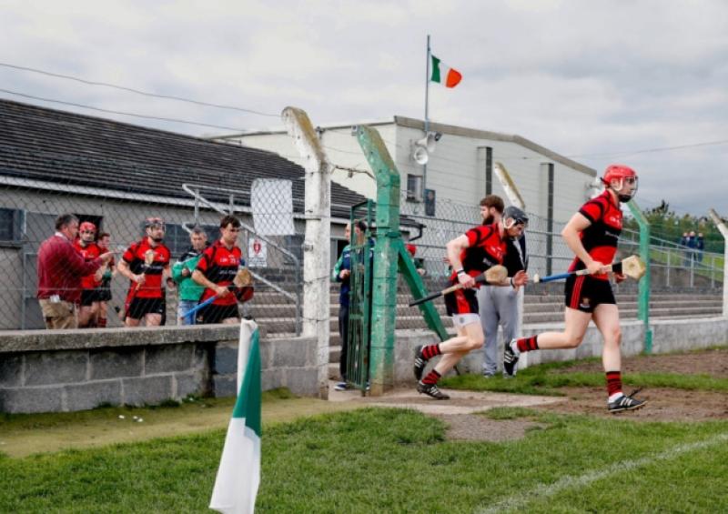 Adare enter the field at Fitzgerald Park in Kilmallock for last weekend's SHC quarter final draw against Ahane. The pair meet again on Sunday as part of a double header in the Gaelic Grounds