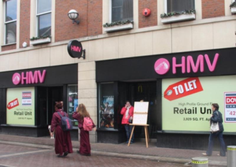 The HMV unit in Cruises Street has been put up for rent by Cork-based property group Downing