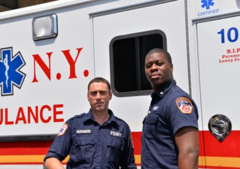 River rescue: FDNY paramedics Niall O'Shaughnessy and Moses Nelson