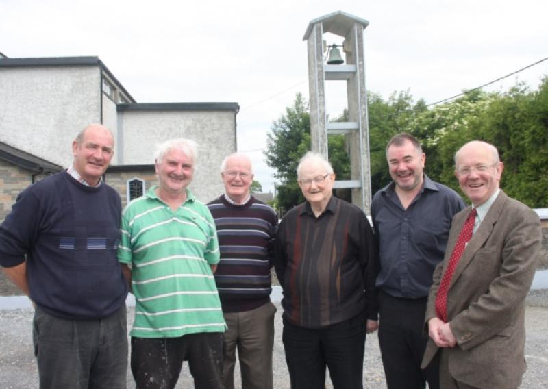 Pat Ryan, Johnny Purcell, Pa OConnell, Fr Patrick Currivan, Fr Roy Donovan and Cllr Eddie Wade welcome planning permission extension for the graveyard at Hundred Acres East, Caherconlish. Picture: Mike Cowhey