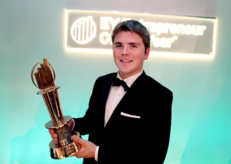 John Collison, from Castletroy and of the company Stripe, winner of the EY Entrepreneur of the year