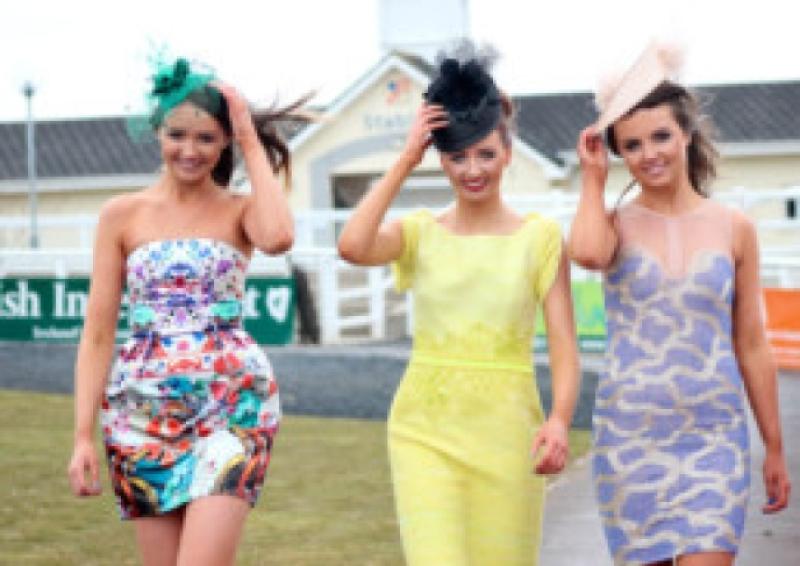 Hats on: Hillary Lenihan, Aoife McNamara and Louise McCarthy get ready for the student race day at Limerick Racecourse