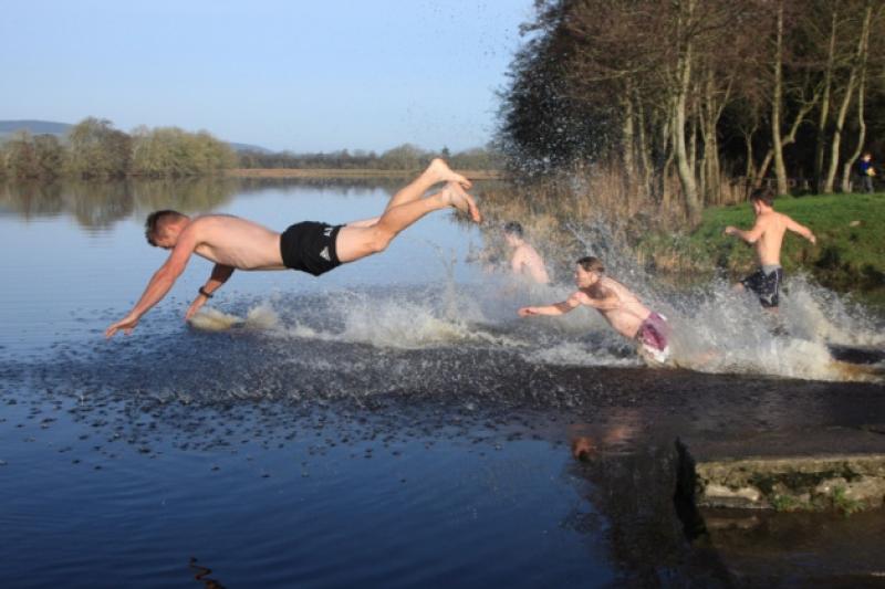 Last year's Christmas morning swim at Castleconnell, organised by Lisnagry FC