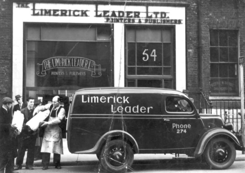 A view of the Limerick Leader in 1955, with staff including Leo McInerney, Jimmy Kenyon and Mick Casey. This image is on of many included in Limerick Through The Lens, a new book released to mark the paper's 125th anniversary, which will feature on Nationwide this Friday