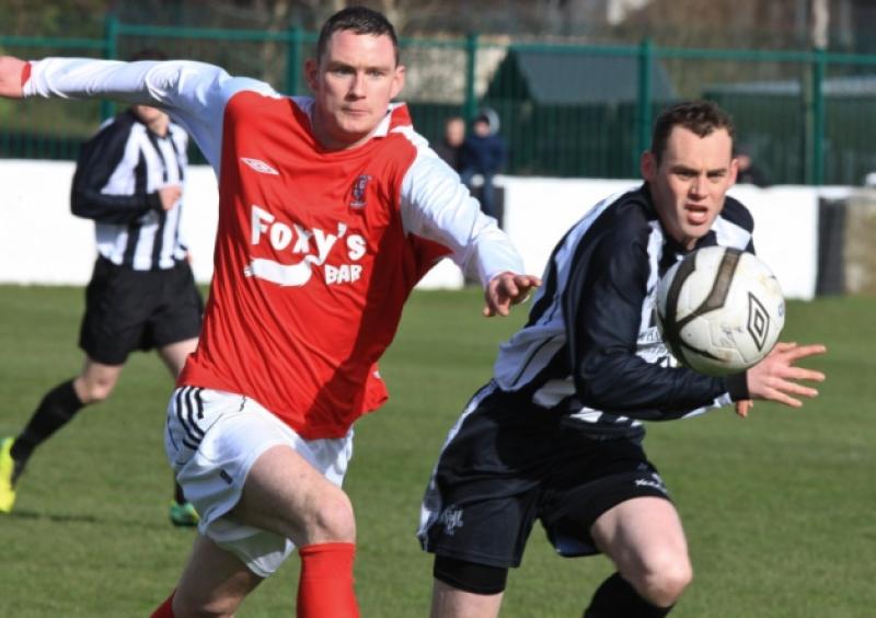 Brendan Hourigan wins this ball for Janesboro in their Munster Junior Cup win over St Saviours of Waterford