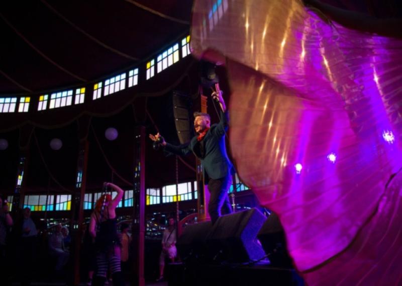 Fire-breathing, fantastical moustaches and brilliant music greeted guests as Jerry Fish opened the first Culture & Chips carnival in Limerick last year. It returns this June. Picture: Alan Place.