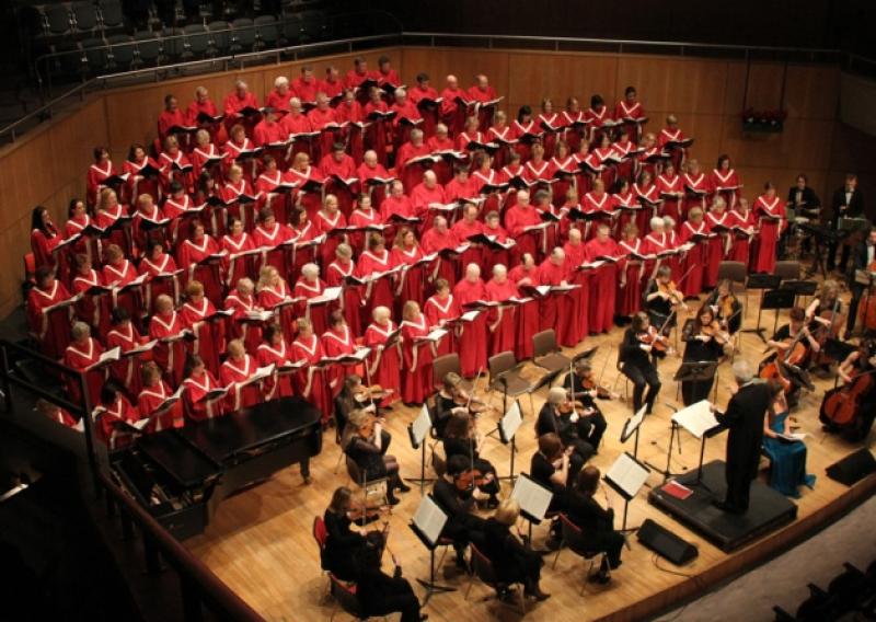 The 100 strong Limerick Choral Union performing in the University Concert Hall, where they return to perform Messiah on December 8