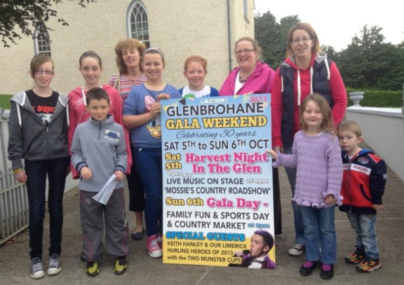 All set for the Glenbrohane Gala Weekend are the O'Donnell family, the Daltons, and the Lees, with Eilish Condon and Bridget Fitzgerald.