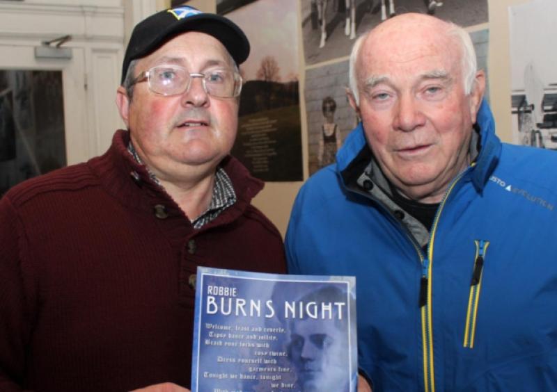 Michael Potter and Noel Flannery look forward to Robbie Burns night