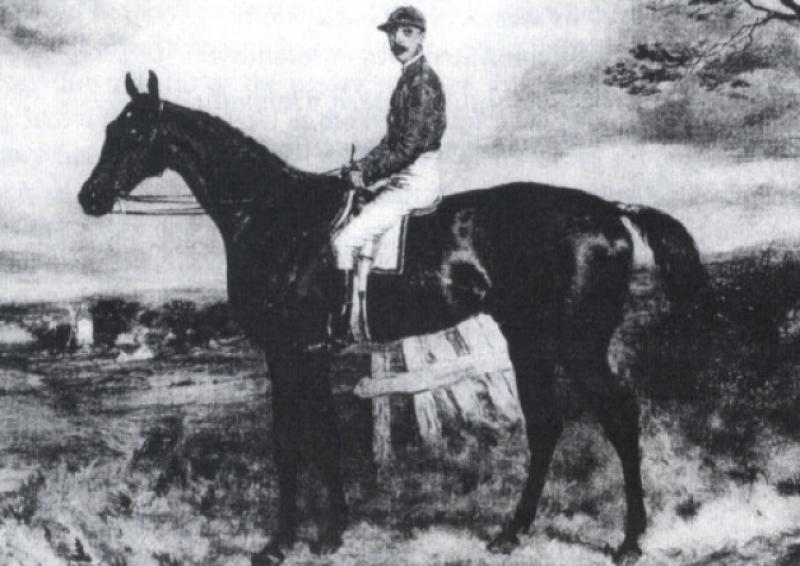 The Lamb Grand National wining horse from Cappamore with jockey George Ede