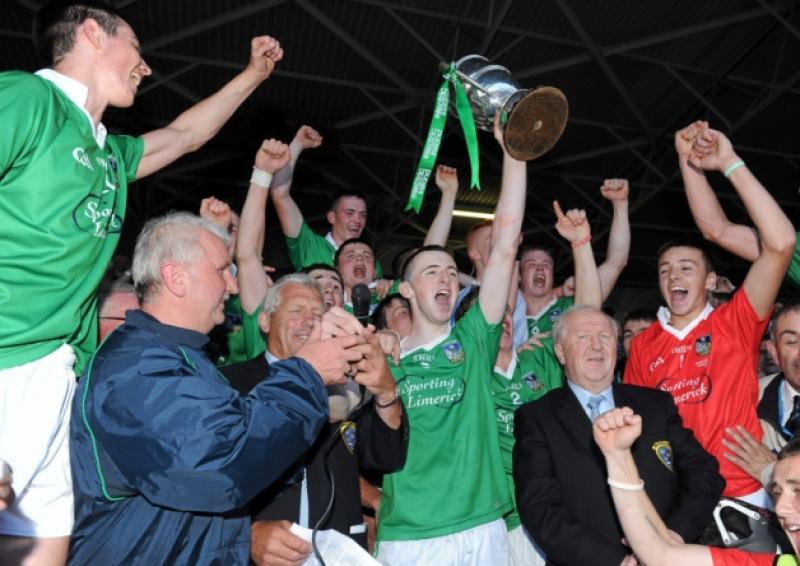 Limerick captain Richard English lifts the cup
