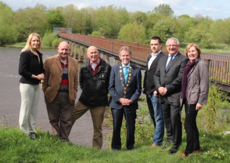 Funds have been approved by city east councillors which will likely see the Black Bridge reopened to the public. Pictured: Cllrs Elena Secas, Kieran O'Hanlon, Paul Keller, Michael Sheahan, Seighin O Ceallaigh, Jerry O'Dea and Marian Hurley. Picture: Michael Cowhey