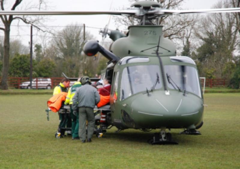 The air ambulance, which recently airlifted a patient from the soccer pitch in Cappamore