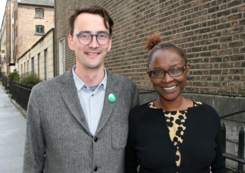 Woodrow Kernohan, director and Koyo Kouoh, curator of EVA 2016, the exhibition of visual art in Limerick which opens in April. Picture: Adrian Butler