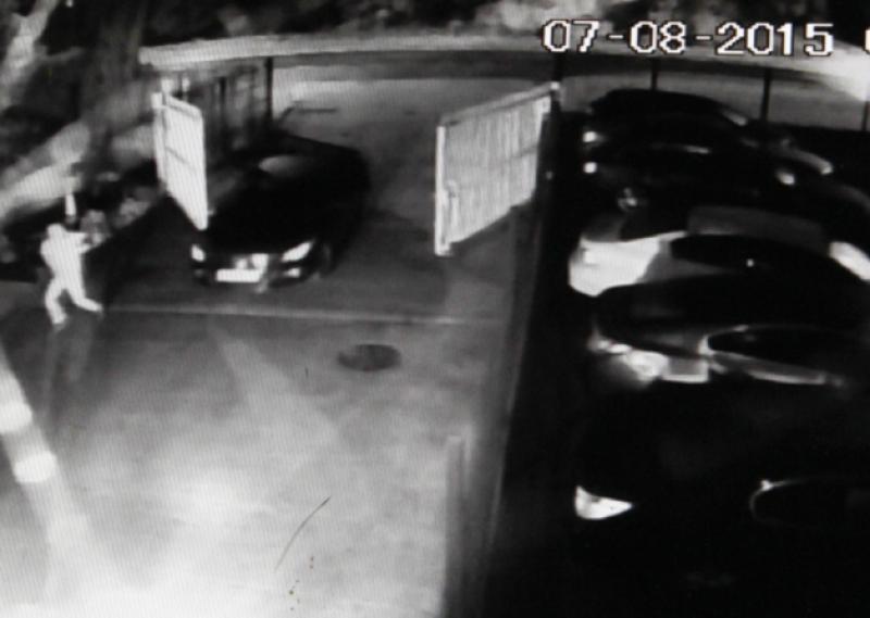 Dramatic security footage shows the moment the thieves broke through the gate. Below, Kevin Conway, said it was broken with 'massive force'