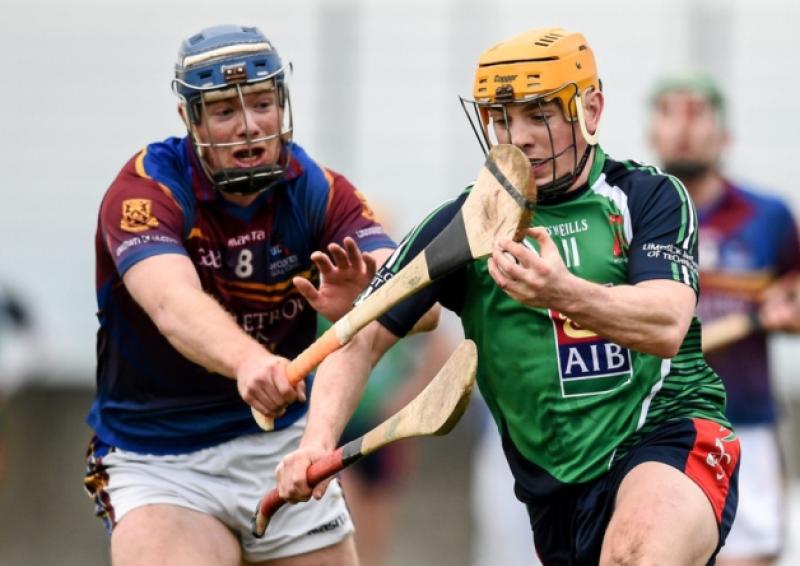 Seanie O'Brien, LIT, in action against Jason Forde, UL