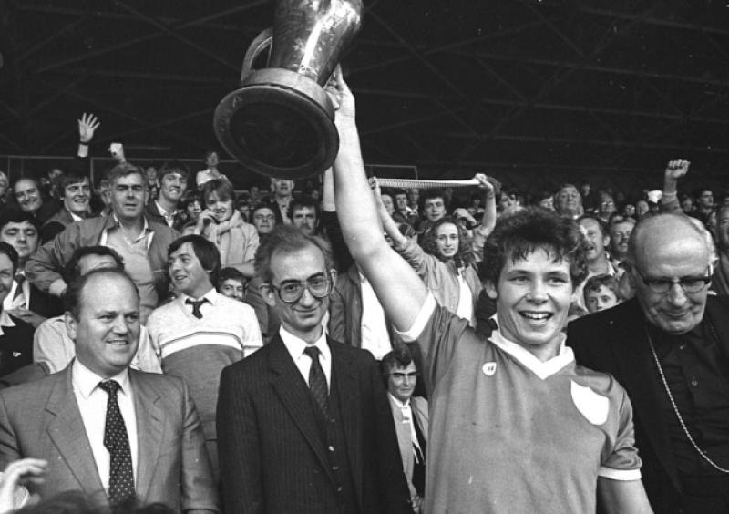 Captain Anthony O'Riordan after the 1984 All Ireland minor final, Limerick's last success in the grade