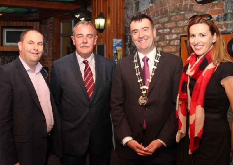 Media blitz: Joe Nash, CEO of Limerick's Live 95FM, Ron Kirwan, Press Ball chairman, Cllr Joe Crowley Leas Cathaoirleach and Laura Ryan, Press Ball committee member at the launch of the October 4 Radisson Blu event, which took place in Bobby Byrne's Pub. Picture: Mike Cowhey