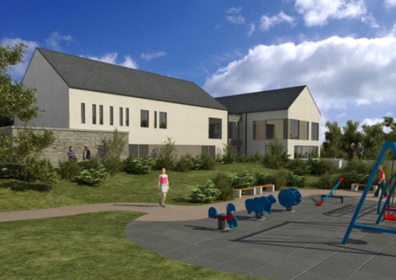 An artist's impression of what the Croom civic centre and surroundings will look like when completed