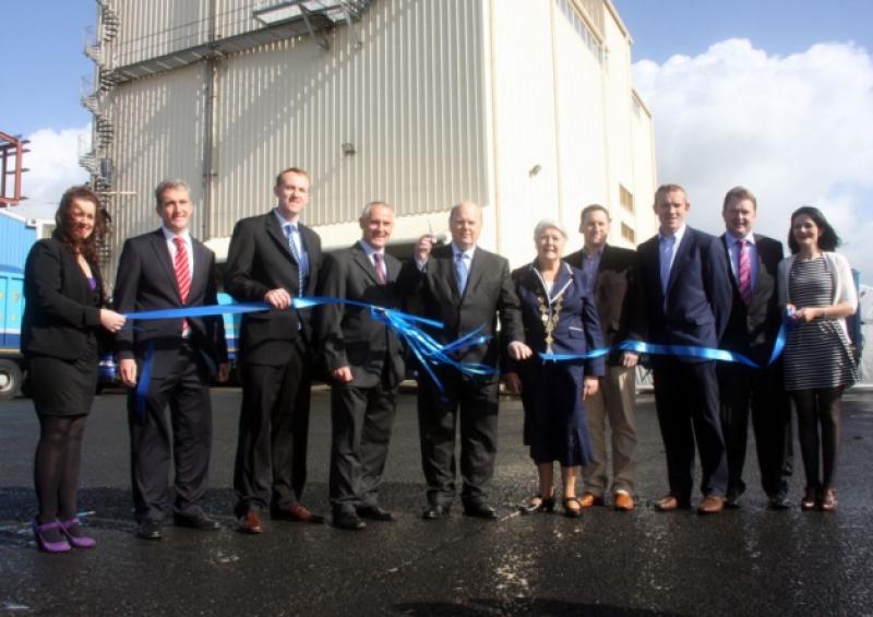 Minister Michael Noonan officially opening the new production and loading facility at Roche's Feeds, Dock Road    [Picture: Dave Gaynor]