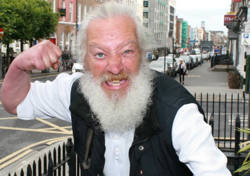 Limerick's Viking Graham Gill gets into character. Picture: Adrian Butler