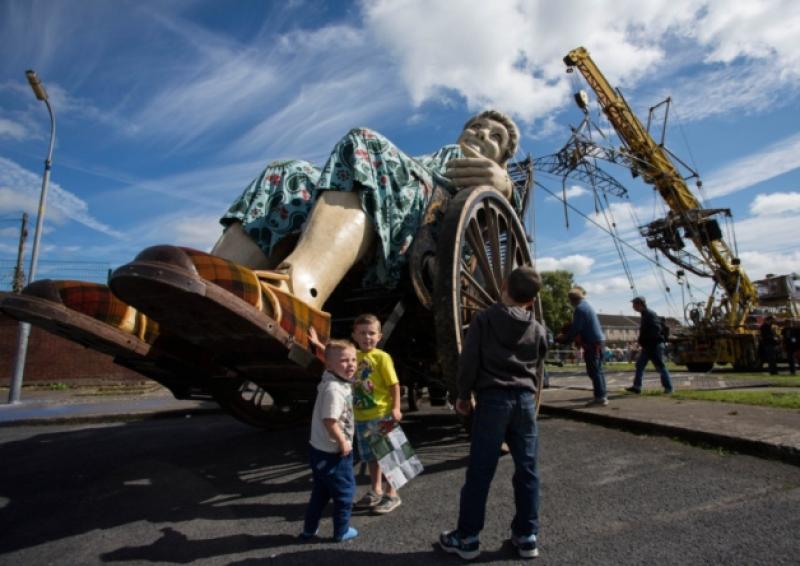 These young fellas, Phillip Collopy, 3, St. Mary's Park, and Scott Holman, 5, of College Park, did their best to keep Granny from napping during her stay at the Lee Estate on Saturday afternoon. Picture: Alan Place/FusionShooters