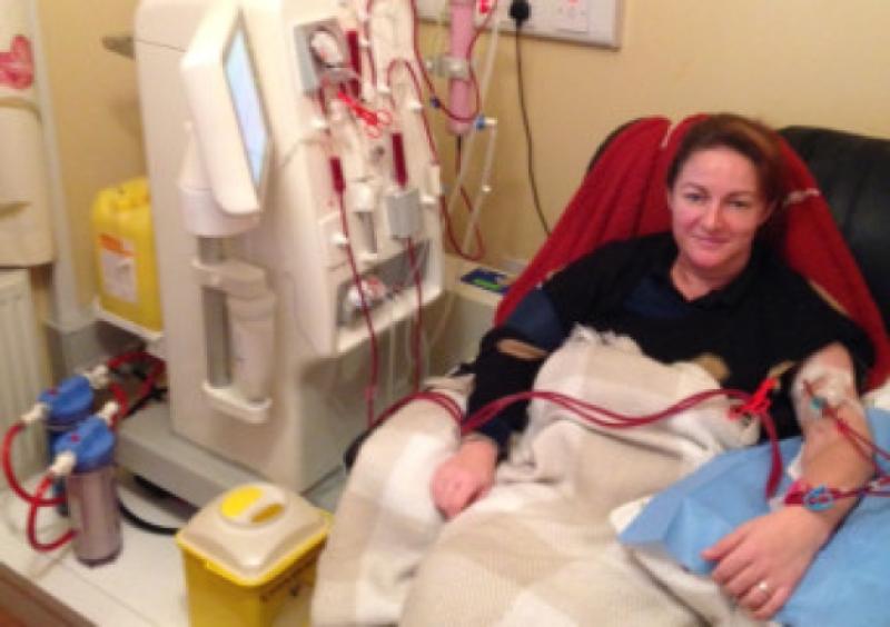 Rachel in hospital receiving dialysis treatment