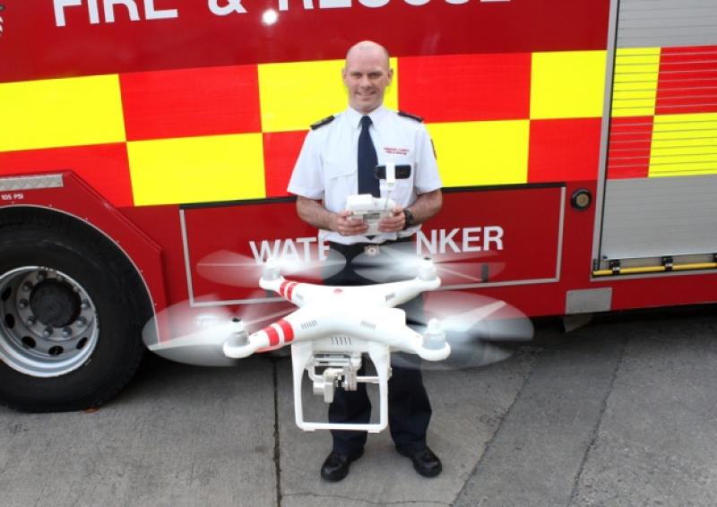 Assistant chief fire officer Niall Murray says he hopes the drone will be operational by the end of this monthPicture: Michael Cowhey
