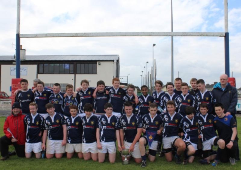 The Portlaoise U-15 rugby team that won the North Area Midlands League final in Athy last weekend.  It is their third league win in a row, having won U-13 and U-14 titles in the last two years.