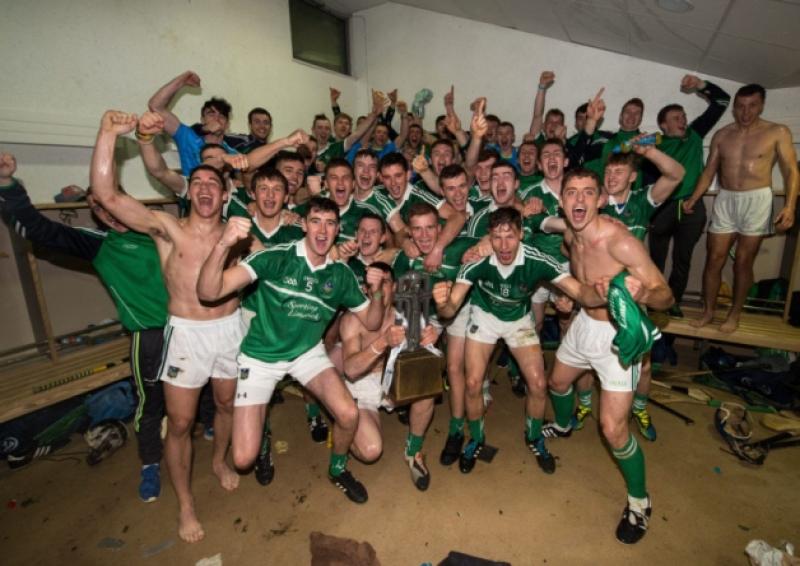 Limerick celebrate with the Cross of Cashel trophy after beating Wexford in the All Ireland U-21 hurling final in Thurles