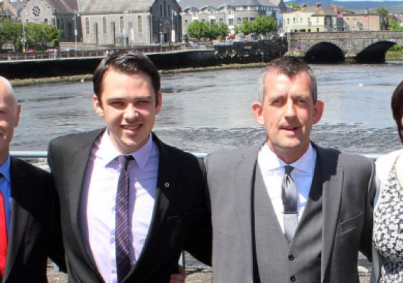 Royals not welcome: Limerick Sinn Fein councillors O Ceallaigh and Quinlivan