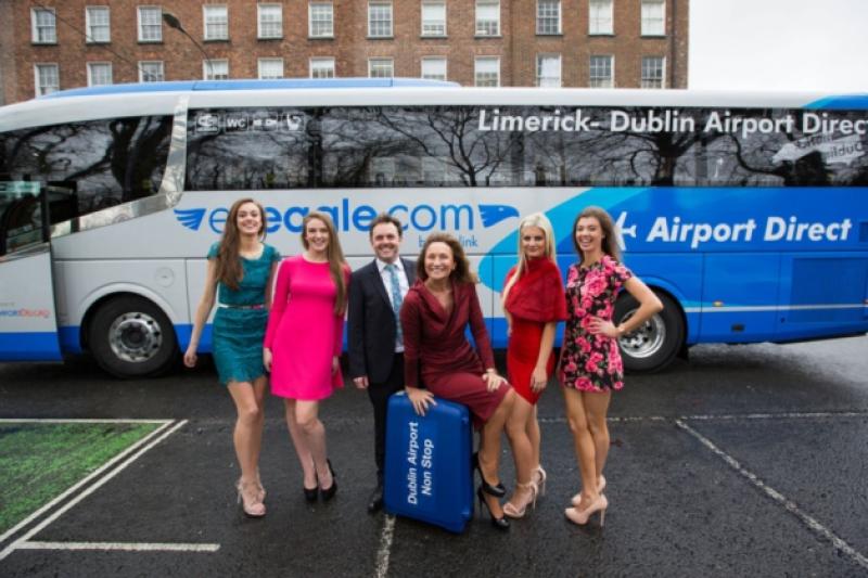 My models Sarah Hayes, Orla Shiel, Jade Banagher and Nicole OBrien were on hand for the big launch of the Eireagle.com services to Dublin Aiport. Limerick man David Conway, Irish Citylink Manager is in charge of the new service that will run from Limerick directly to Dublin airport eight times a day