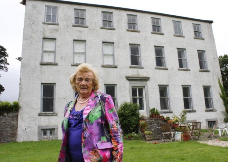 Limerick-born Ursula Leslie outside Tarbert House in North Kerry, the home of the Leslies since 1690. Picture: Michael Cowhey